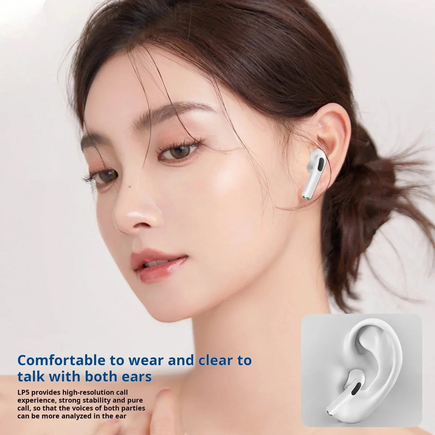 Air Pro Bluetooth earphones iPhone with high-resolution call quality and comfortable fit for enhanced listening