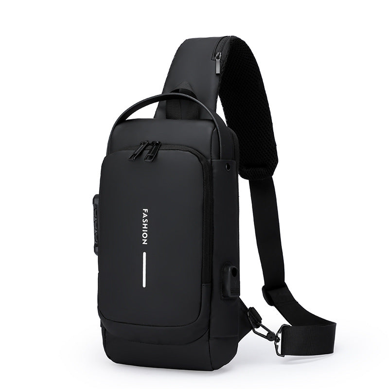 Stylish anti-theft motorcycle chest bag with adjustable strap and secure storage for essentials