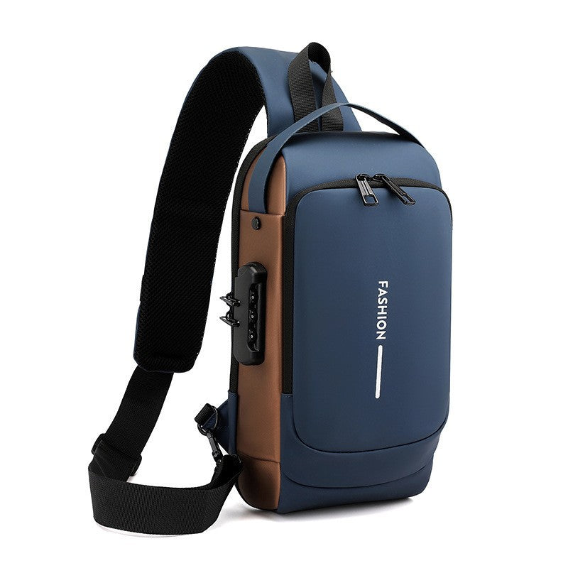 eprolo anti-theft motorcycle chest bag in stylish design with adjustable straps and multiple pockets