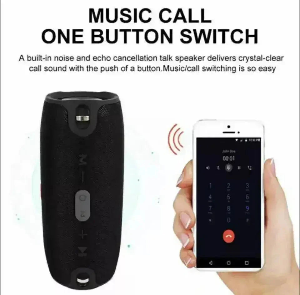 Altavoz Bluetooth impermeable con cancelación de ruido y botón de llamada fácil de usar