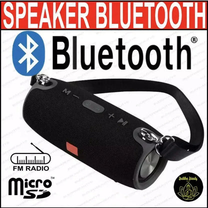 Altavoz Bluetooth impermeable con correa, radio FM y ranura para tarjeta microSD
