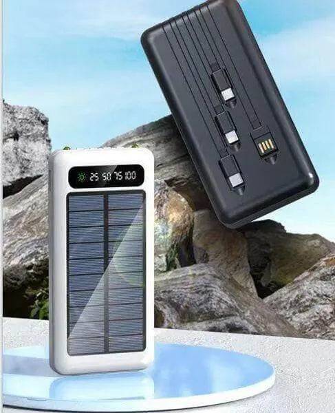 Cargador solar inteligente Dropea con paneles solares y pantalla digital para carga eficiente al aire libre