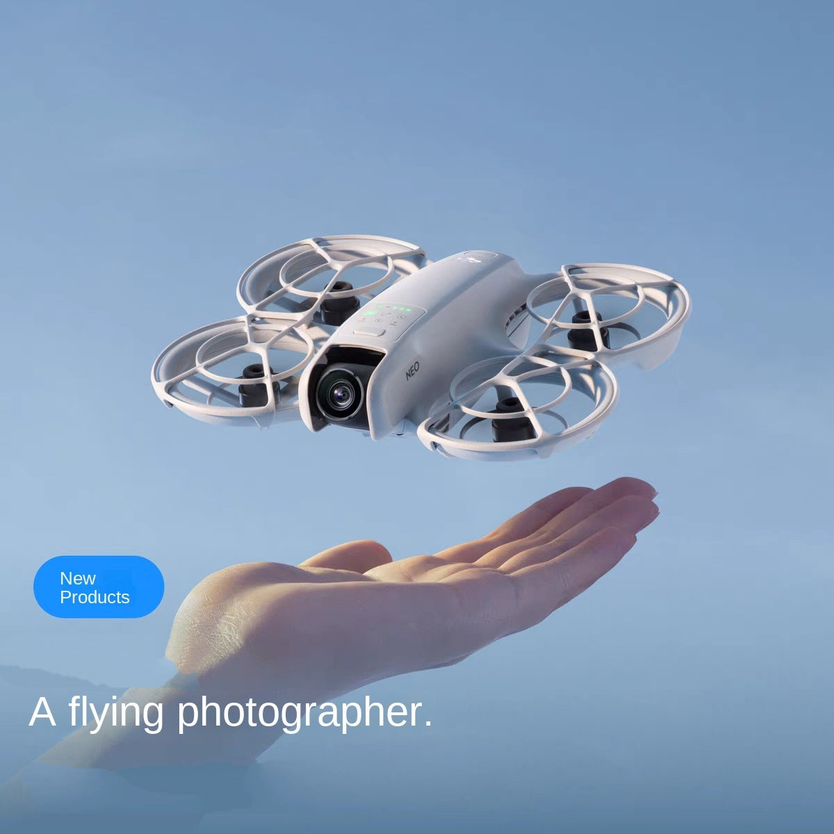 eprolo handheld vlog drone camera hovering over a hand, perfect for capturing stunning aerial shots