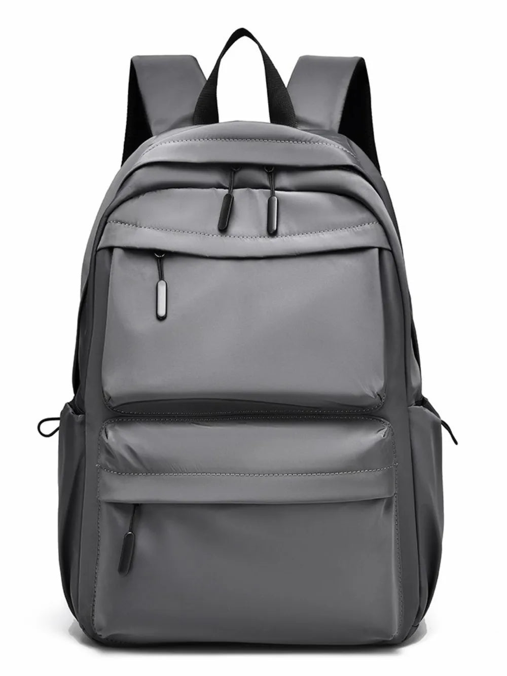 Gray multi pocket backpack bag with multiple compartments for organized storage
