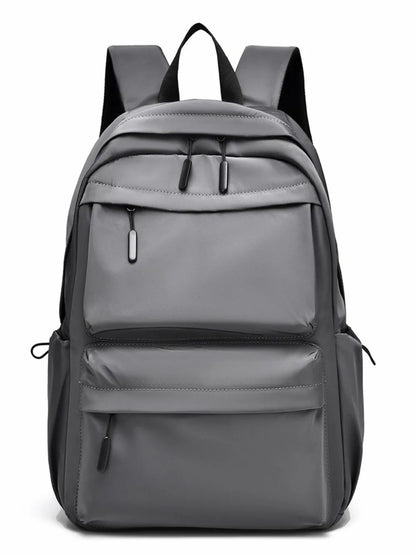 Gray multi pocket backpack bag with multiple compartments for organized storage