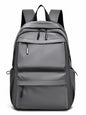 Gray multi pocket backpack bag with multiple compartments for organized storage